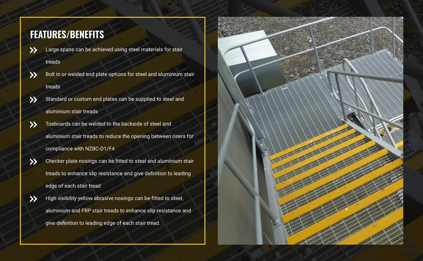 For Stair Treads New Zealand. Contact Steel Grating Ltd. For Stair Treads New Zealand. Contact Steel Grating Ltd.